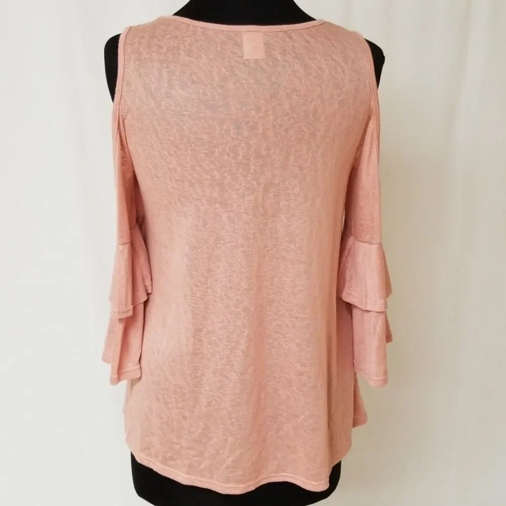 Pink Cold Shoulder Top - Picture 5 of 5